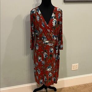 Kaileigh Red Floral Midi Dress